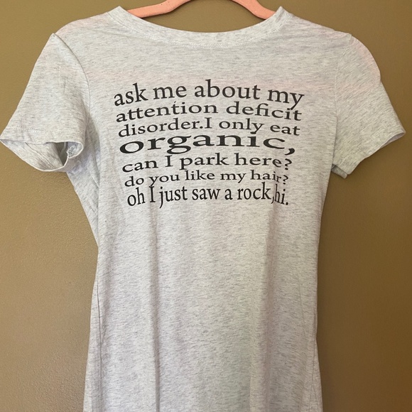 Tops - Womens size small t-shirt White ADHD